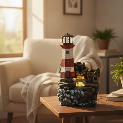 Lighthouse fountain garden - lighthouse,