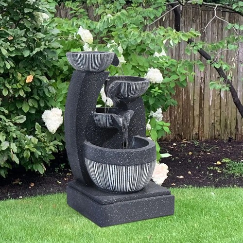 Stone water fountain - stone, led