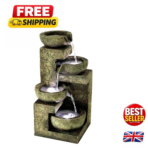 Rustic tier garden - rustic, fountain