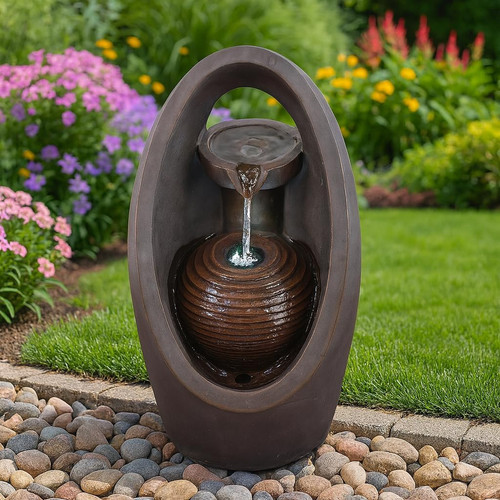 Garden water feature oval - garden,