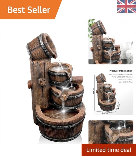 Garden water feature - garden, barrel