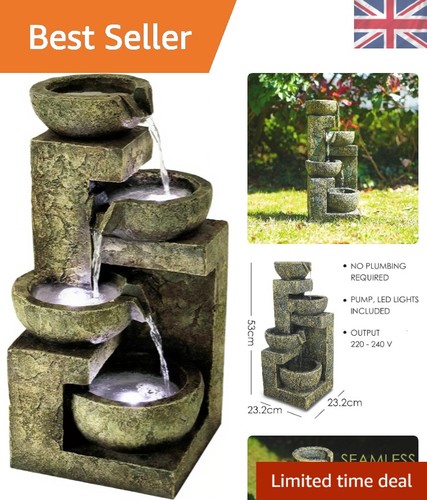 Garden water feature - garden, 4-tier